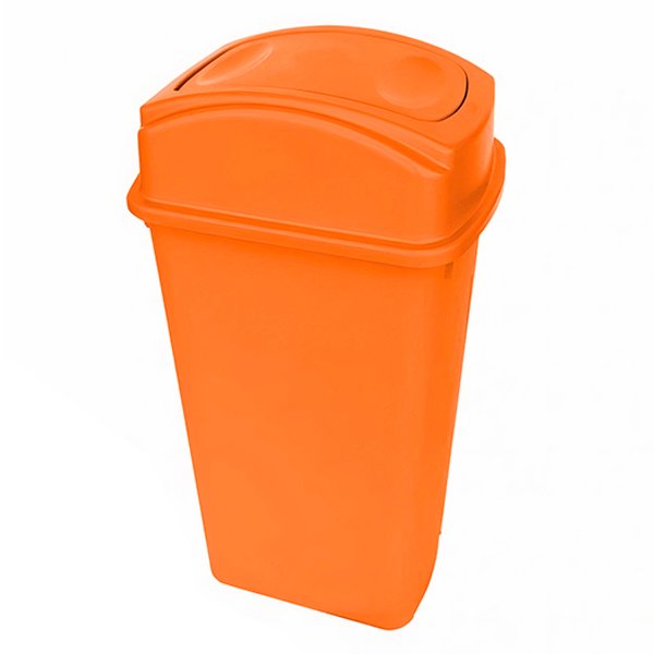 Cesto-80-Litros-Con-Tapa-Balancín-Lateral-Naranja-Cestos-Contenedores
